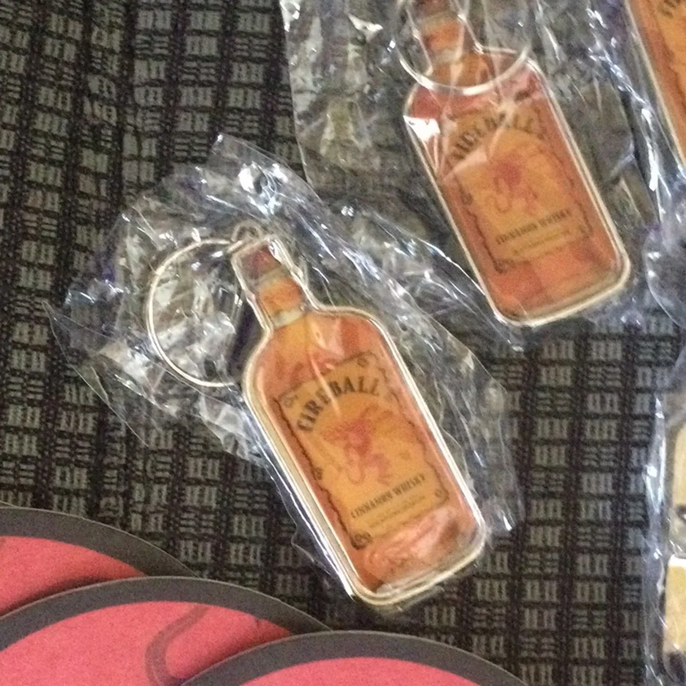 New 6 Fireball Coasters And 6 KeyChines